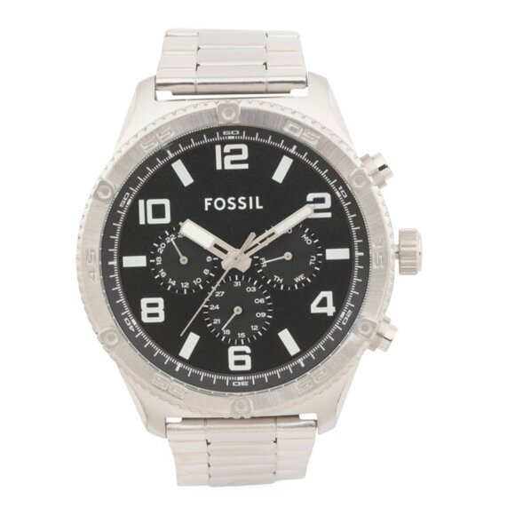 FOSSIL Silver Men's Brox Stainless Steel Bracelet Watch